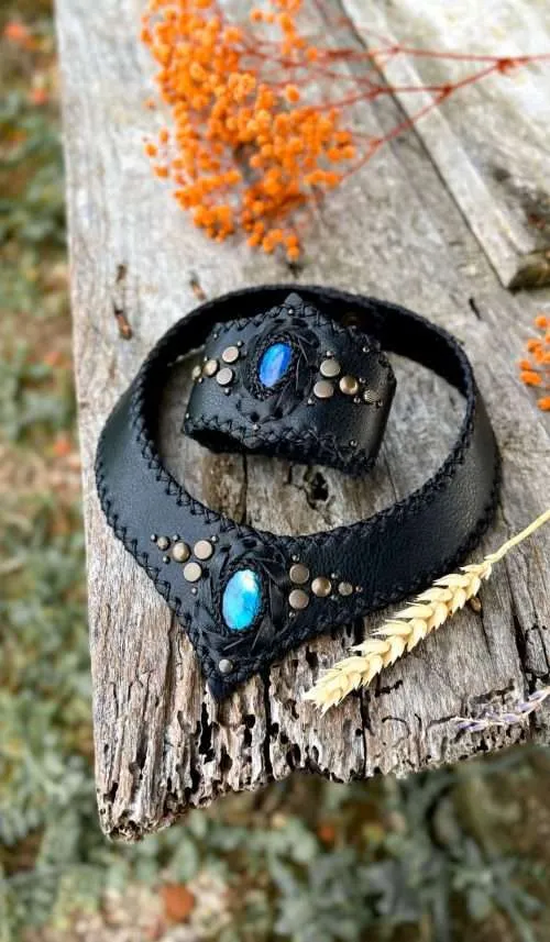 Necklace Vegan Leather By Siga Tribal