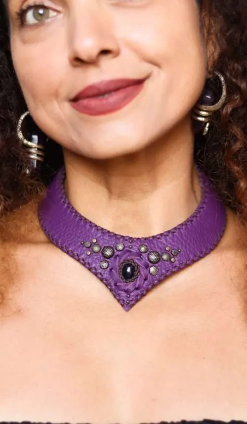 Handcrafted Leather Necklace by Siga Tribal