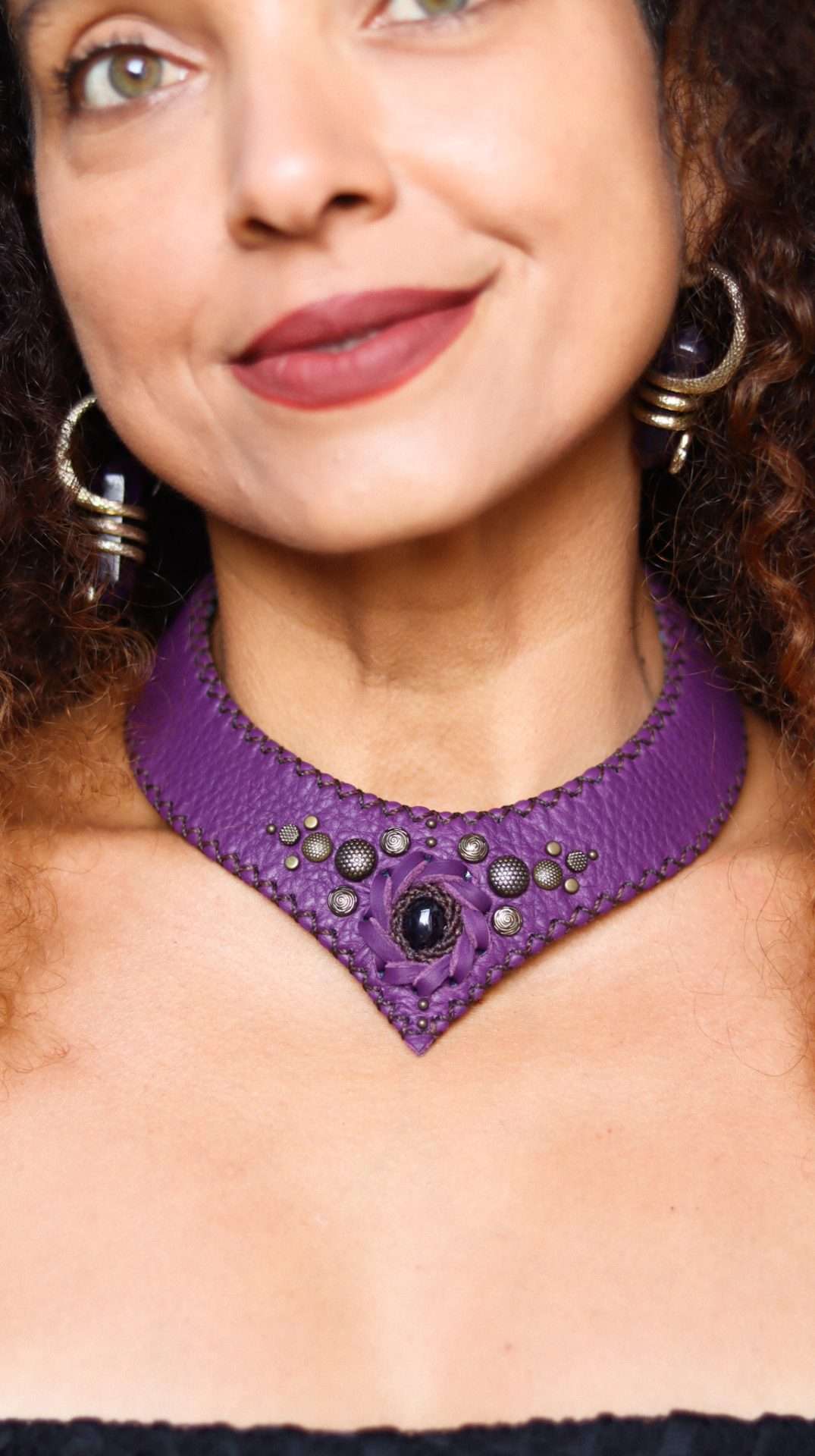 Handcrafted Leather Necklace by Siga Tribal