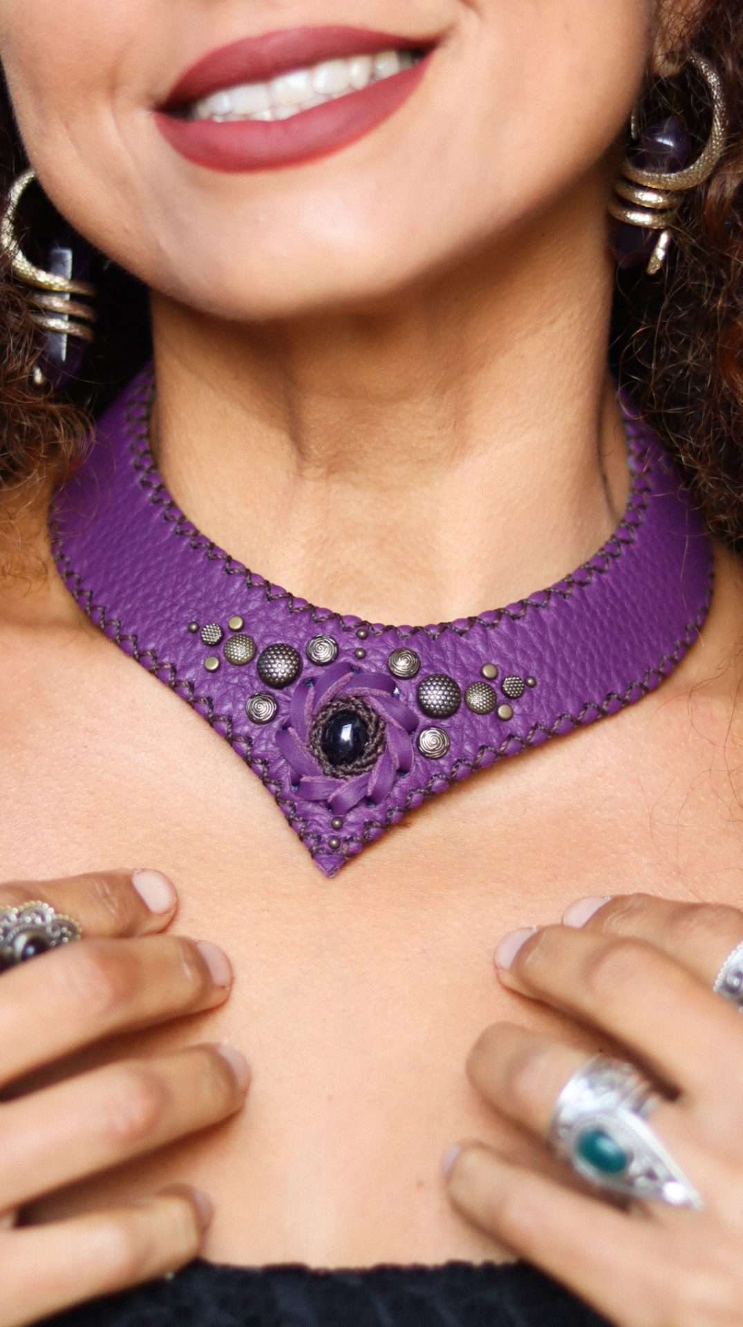 Handcrafted Leather Necklace by Siga Tribal