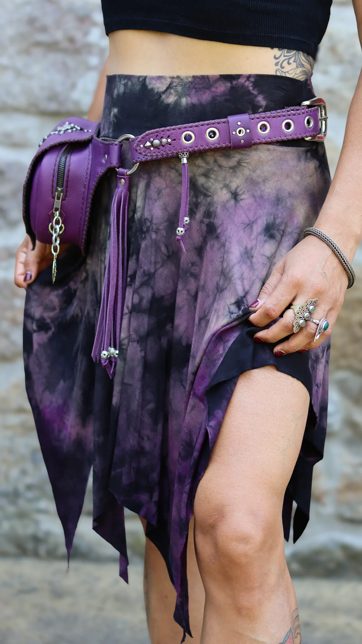 Handmade One of a kind Leather belt bag by Siga Tribal