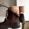 Camel and tan leather Sandstone Boot Cuffs by SIGA TRIBAL