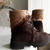 Camel and tan leather Sandstone Boot Cuffs by SIGA TRIBAL