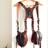 Festival leather holster bag worn on the body