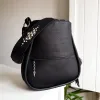 One of a kind black leather shoulder bag SIGA Tribal